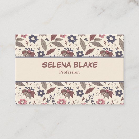 Vet en stijlvol | Moderne chique elegante bloem Visitekaartje