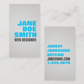 Vet en stijlvol visitekaartje (Voorkant / Achterkant)