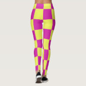 Vet en tijdloos: schaakbordpatroon leggings (Achterkant)