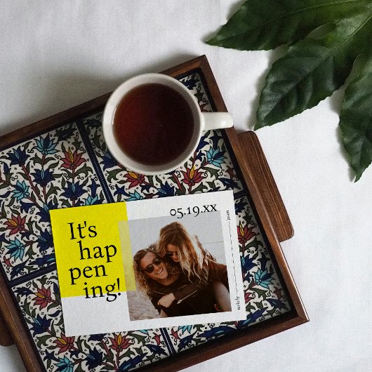 Vet en vreugdevol Bewaar de datum Fotokaart Kaart