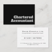 Vet en wissen Charteraccountant Design Business Visitekaartje (Voorkant / Achterkant)