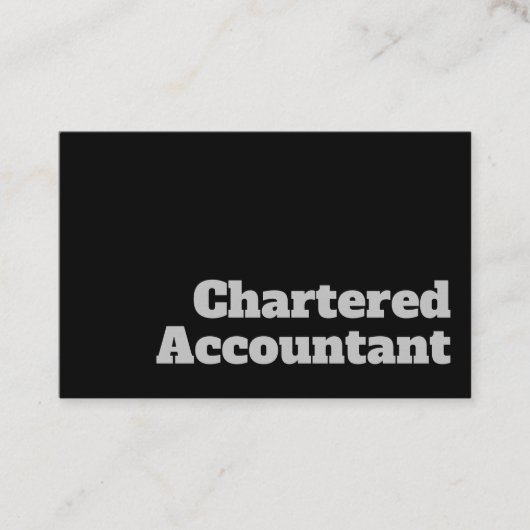 Vet en wissen Charteraccountant Design Business Visitekaartje (Voorkant)