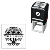 Vet enkele initiaal boven levensboom naam #2  zelfinktende stempel (In situ)