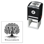 Vet enkele initiaal boven levensboomnaam #2B2 Zelfinktende Stempel (In situ)