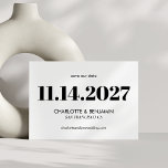 Vet Esthetisch Zwart-wit Typografie Modern Save The Date<br><div class="desc">Vet Zwart-wit Typografie Modern Save the Date</div>