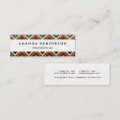 Vet Etnische Native Tribal Patroon Mini Visitekaartje (Voorkant / Achterkant)