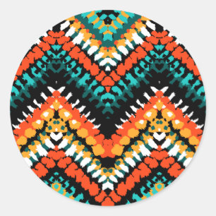 Vet Etnische Native Tribal Patroon Ronde Sticker