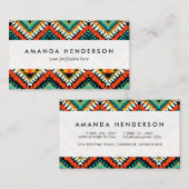 Vet Etnische Native Tribal Patroon Visitekaartje (Voorkant / Achterkant)