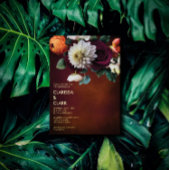 Vet Eucalyptus Wilde Vloer Oranje huwelijk Folie Uitnodiging