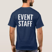 Vet Evenement Personeel Witte tekst voor- en achte T-shirt (Achterkant)