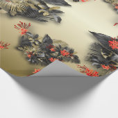 Vet exotische goudtropische olievlek cadeaupapier (Hoek)