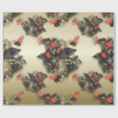 Vet exotische goudtropische olievlek cadeaupapier (Vlak)