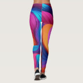 Vet & Expressieve Kleurrijke Leggings" Leggings (Achterkant)