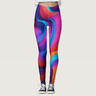Vet & Expressieve Kleurrijke Leggings" Leggings