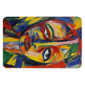 Vet expressionistisch portret van emotionele Abstr Magneet (Horizontaal)