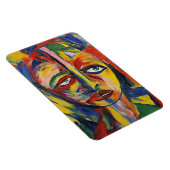 Vet expressionistisch portret van emotionele Abstr Magneet (Rechterzijde)