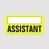 Vet, Eyecatching "ASSISTANT" Naam Tag (Voorkant)
