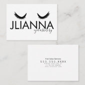 Vet Eyelashes Salon Black White Visitekaartje (Voorkant / Achterkant)