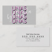 Vet Eyelashes Salon Nails Unas Pink Visitekaartje (Voorkant / Achterkant)