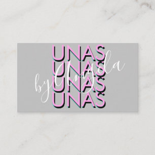 Vet Eyelashes Salon Nails Unas Pink Visitekaartje