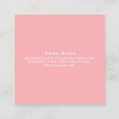 Vet faux Glitter Pink Gold Makeup Artiest Nails Vierkante Visitekaartje (Achterkant)