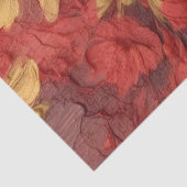 Vet faux goud Barok ornament bordeauxbloemen Tissuepapier (Detail)