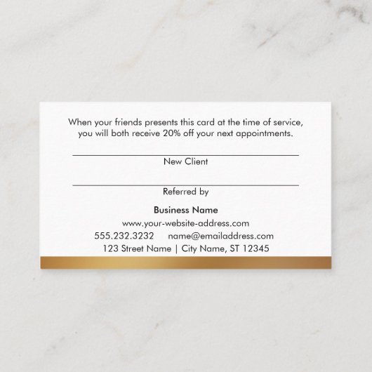 Vet Faux Gouden Folie en Zwarte Verwijzing Kaarten (Achterkant)