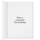 Vet, Faux Hood, Faux Gold 71st Birthday + Naam (Binnen (Rechts))