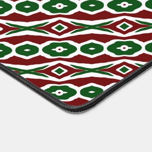 Vet Feestelijk Fun Funky Christmas Stripe Patroon Bureaumat (Hoek)