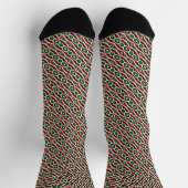Vet Feestelijk Fun Funky Christmas Stripe Patroon Sokken (Top)