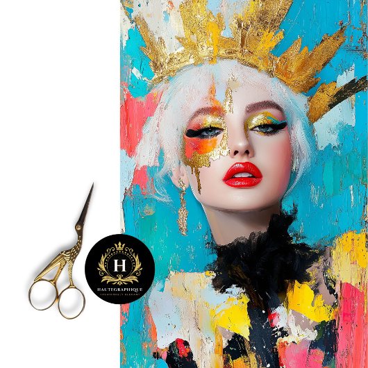 Vet Feministische Gouden Kroon Decoupage Tissuepapier