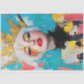 Vet Feministische Gouden Kroon Decoupage Tissuepapier (Voorkant)