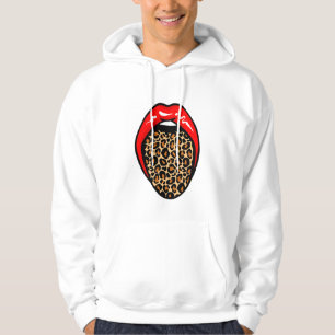 🔥 Vet & Fierce: Leopard Tongue Lips Hoodie 🖤