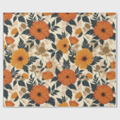Vet Floral Geometry Wrapping Paper Cadeaupapier (Vlak)
