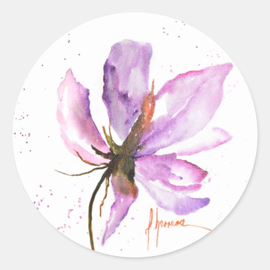 Vet Floral IV Ronde Sticker (Voorkant)