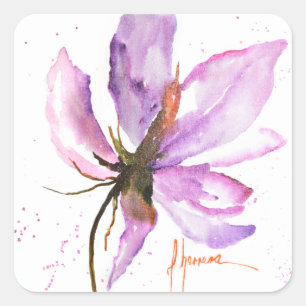 Vet Floral IV Vierkante Sticker