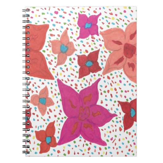 Vet Floral Pattern Notitieboek (Voorkant)