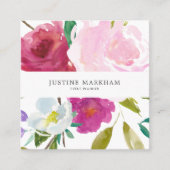 Vet Floral Square Visitekaartje (Voorkant)