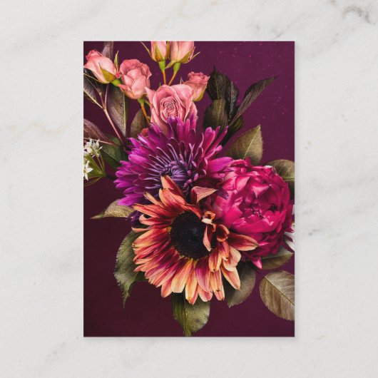 Vet Floral Wedding | RSVP met QR-code Informatiekaartje (Achterkant)