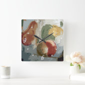 Vet fruit Abstract 6 Vierkante Klok (Huis)