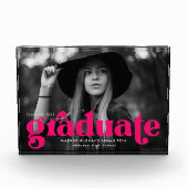 Vet Fuchsia Typografie Afstuderen Fotoblokken (Voorkant)