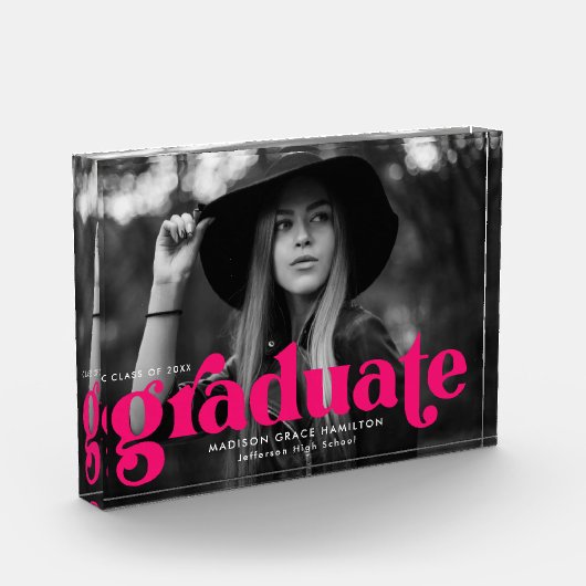 Vet Fuchsia Typografie Afstuderen Fotoblokken (Links)