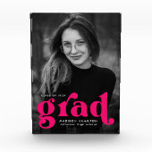 Vet Fuchsia Typografie Afstuderen Fotoblokken (Voorkant)