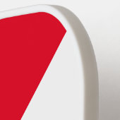 Vet Fun Helder Rood Wit Diagonaal Racing Stripes Pickleball Paddle (Links Detail)