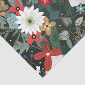 Vet Funky Colorful Floral Dark Modern Tissuepapier (Detail)