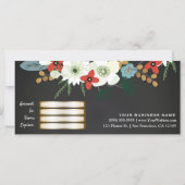 Vet Funky Floral Dark Modern Gift Certificate (Achterkant)