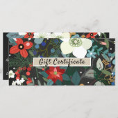 Vet Funky Floral Dark Modern Gift Certificate (Voorkant / Achterkant)