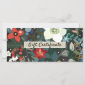 Vet Funky Floral Dark Modern Gift Certificate (Voorkant)