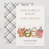 Vet Funny Whole Latte Coffee Cheer Kerstmis Feestdagenkaart (Voorkant / Achterkant)