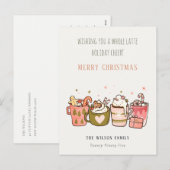 Vet Funny Whole Latte Coffee Cheer Kerstmis Feestdagenkaart (Voorkant / Achterkant)